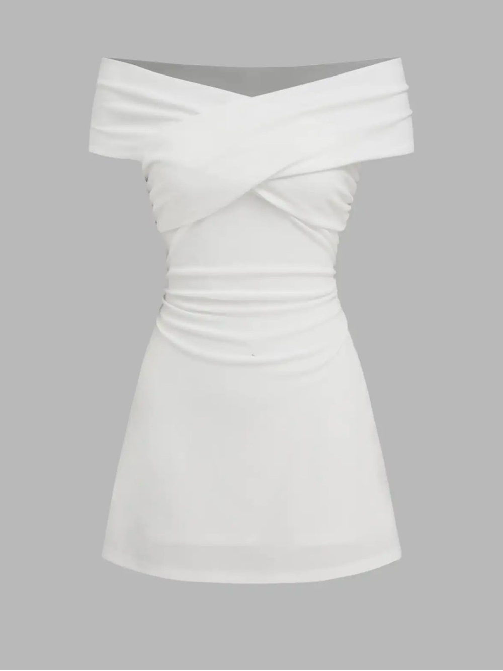 Cider Off-Shoulder Crisscross back mini dress New XXS